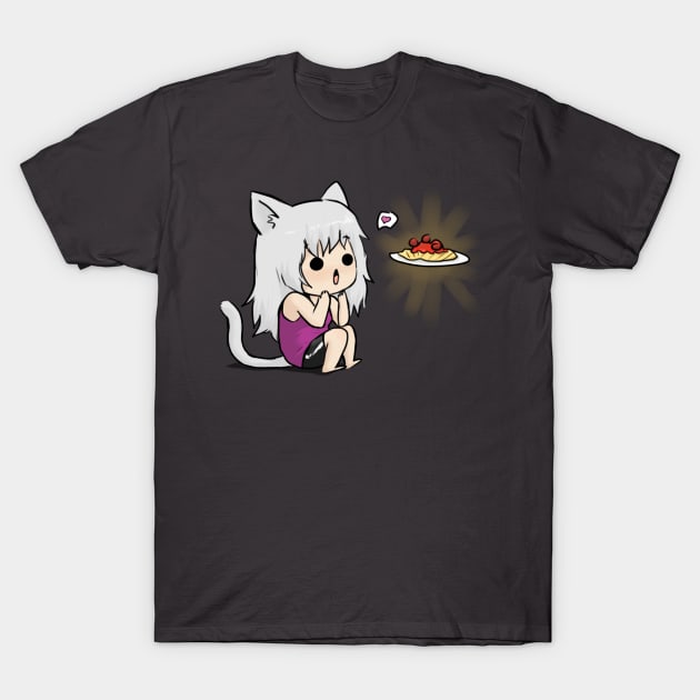 Pasta Cat T-Shirt by chibitrinity